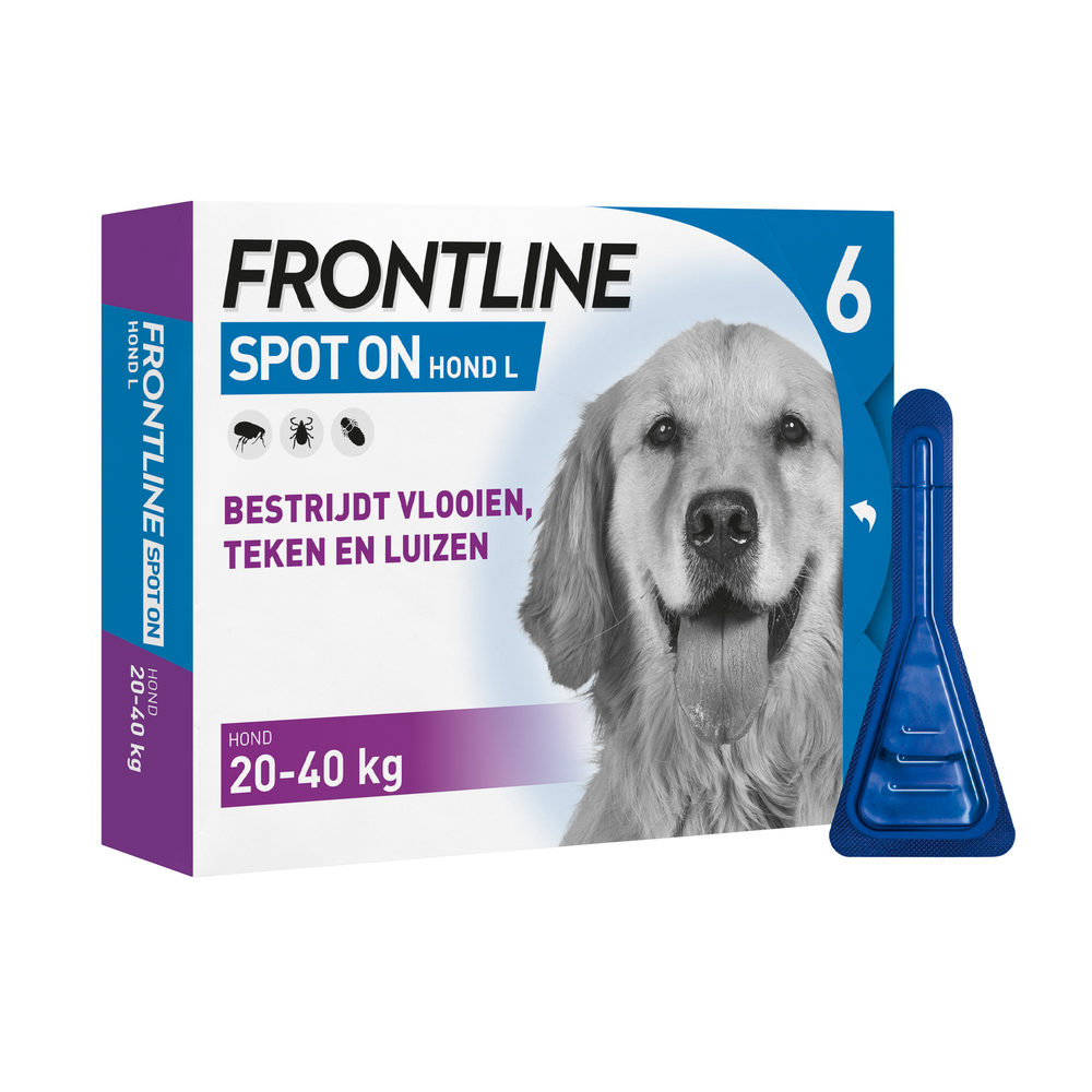 OUTLET - Frontline Spot On Hond - 20 tot 40 kg - 6 pipetten 