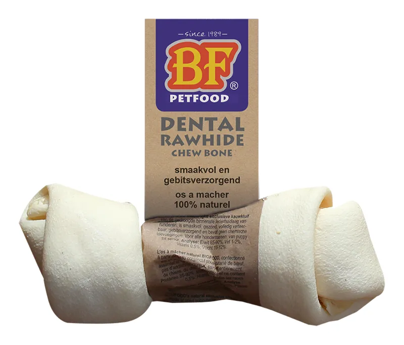 BF Petfood Rawhide Dental Knoop - Small